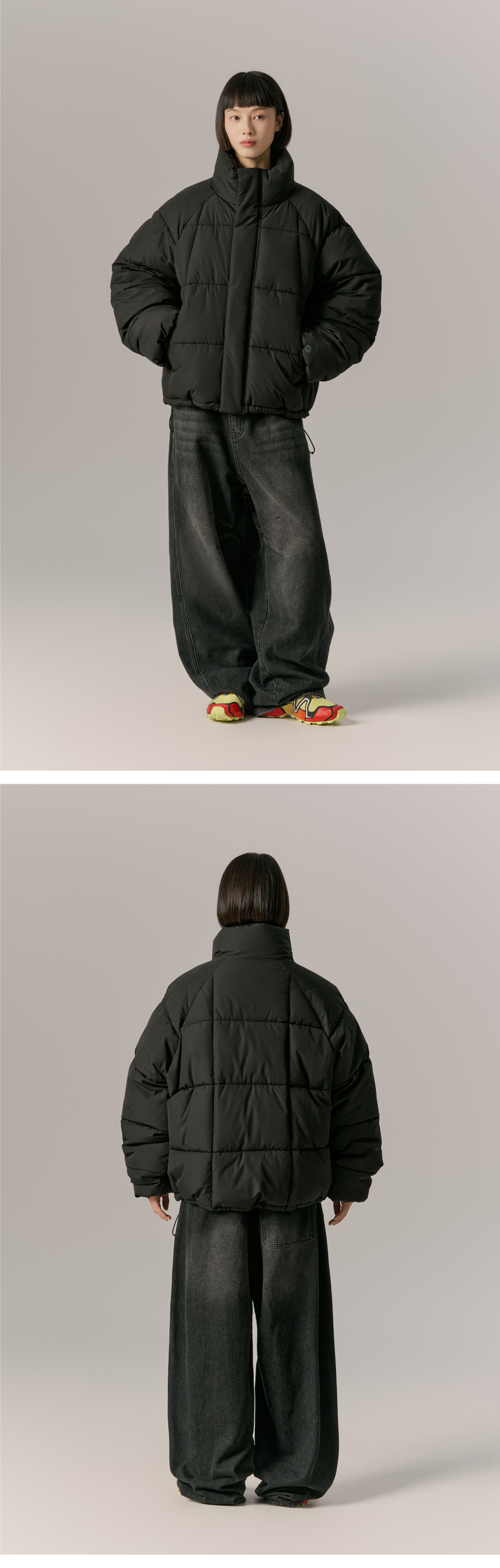 ★ Urbandtype.★ Heavy Square Collar Short Padding Black UB MUSINSA | URBANDTYPE Heavy Square Collar Short Padding_Black