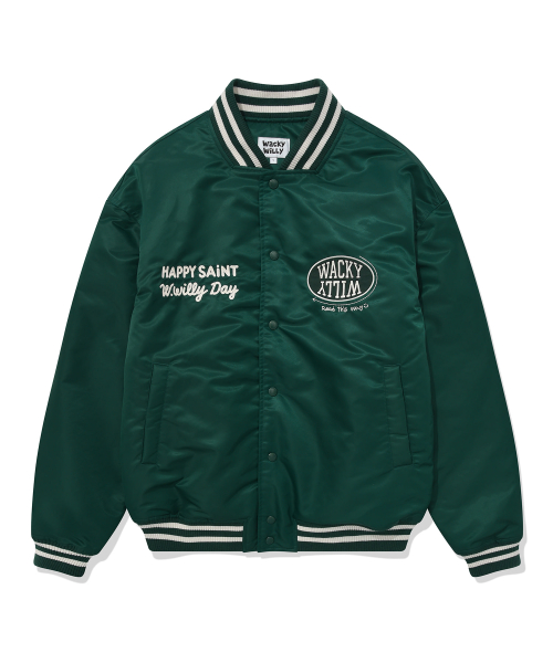 Нейлоновый бомбер Varsity, Green