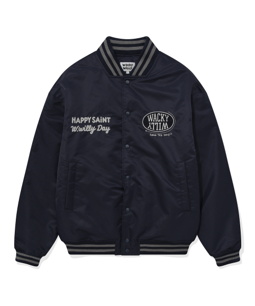 Нейлоновый бомбер Varsity Navy