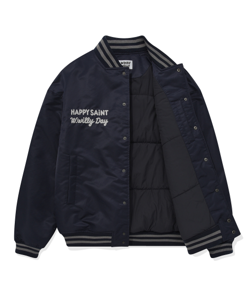 Нейлоновый бомбер Varsity Navy