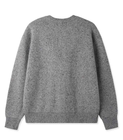 Шерстяной кардиган с круглым вырезом [GRAY]
