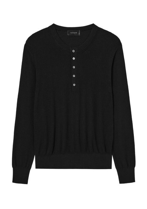 Henley вырез Kint - черный