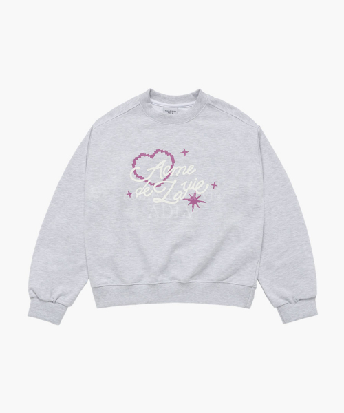 WOMAN SCRIPT HEART LETTERING SWEATSHIRTS (3 COLOR)