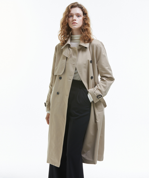 MUSINSA | MANAVIS7 Trench Double Coat [Beige]