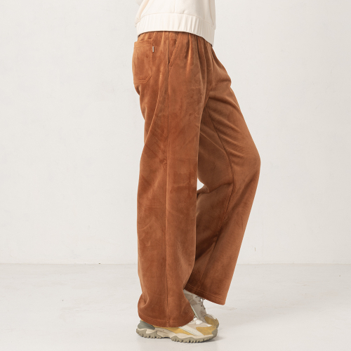 Широкие вельветовые брюки на флисе с защипами DBF3W-9145 3colors