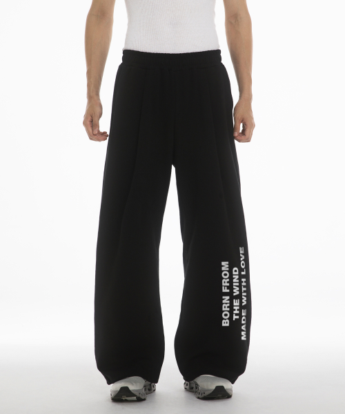 MWL STRING ONE TUCK брюки - черный