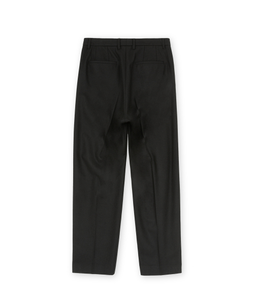 Брюки из чистой шерсти с одной складкой, Black