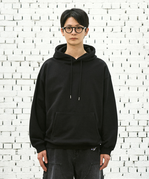 Плотное однотонное худи Black TOBHT101