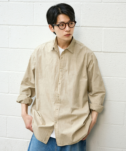 Пигментная рубашка Beige TOBLS110