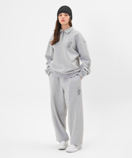 PLAY SWEATPANTS HEATHER серый
