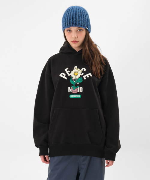 FLOWER HOODIE черный