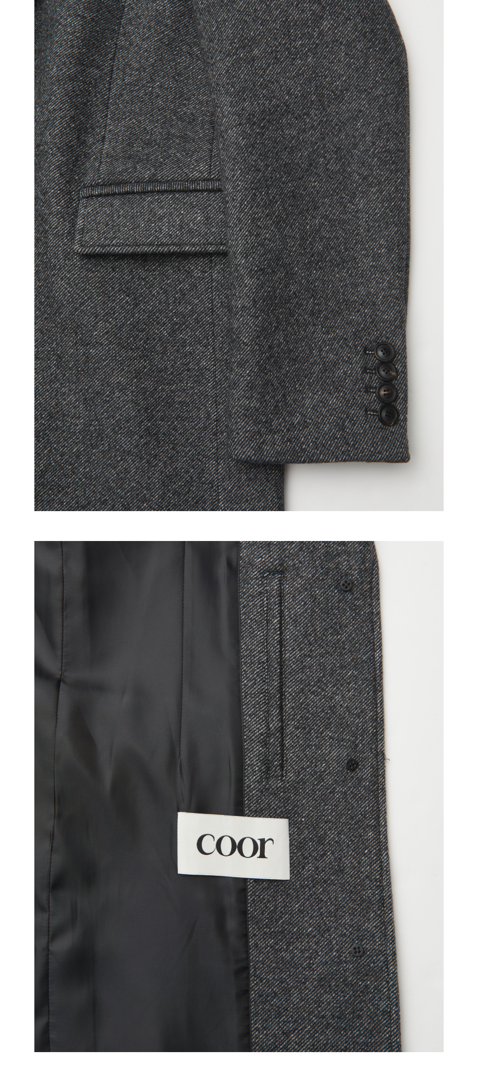 【COOR】 Twill wool cashmere blend single coat /追跡付 MUSINSA公式 | COOR WOMEN Twill Wool Cashmere Blend Single