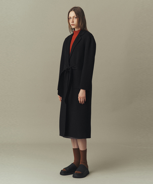 PUFF SLEEVES HANDMADE COAT_BLACK