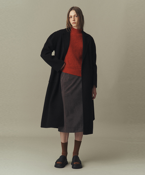 PUFF SLEEVES HANDMADE COAT_BLACK