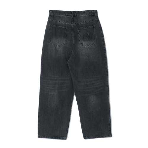 Glen Wide Baggy Denim брюки (черный)