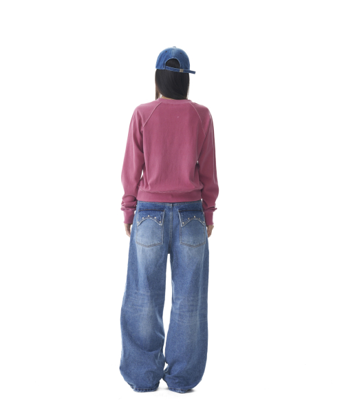 Cross Studded Sweatshirts (Pink) thumbnail 7