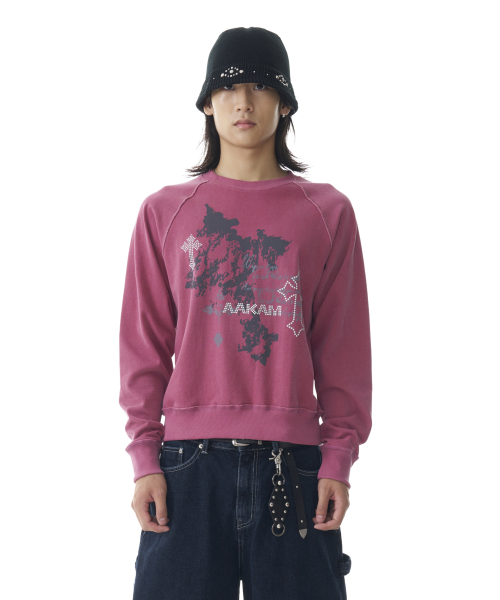 Cross Studded Sweatshirts (Pink) thumbnail 10