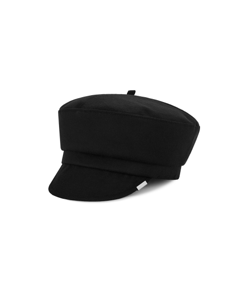MUSINSA | VARZAR Metal Tip Wool Sailor Cap Black