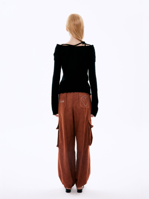 Paisley вельвет Pants_Brick