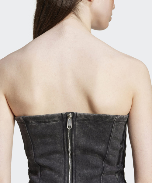 Корсетный топ с эффектом стирки Black / IW5570