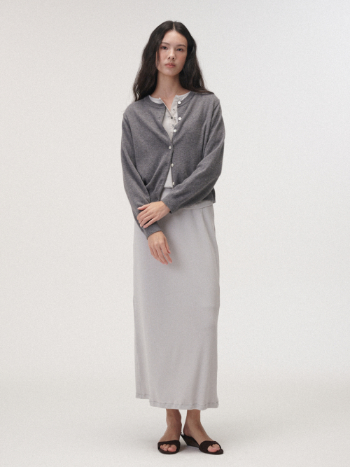 Кардиган с круглым вырезом Camel (темно-серый)