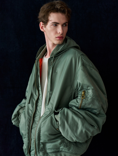 UNISEX худи флайт бомбер KHAKI / SBD3U07001