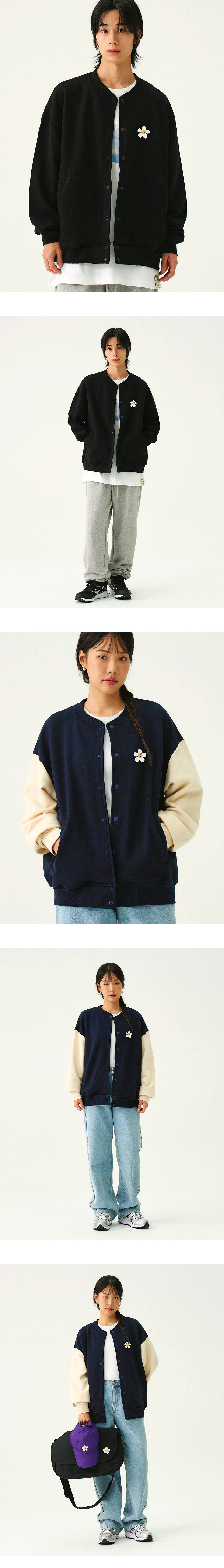 [GRAVER]★FLOWER DOT EMBROIDERY WINDBREAKER MUSINSA | GRAVER [UNISEX] Flower Dot Embroidery Snap Hooded