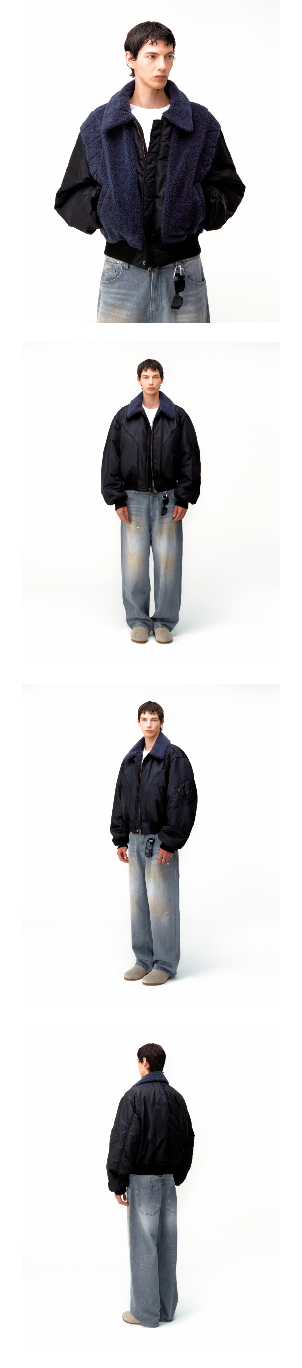 MUSINSA | COOR CWU Reversible Flight Bomber (Black)