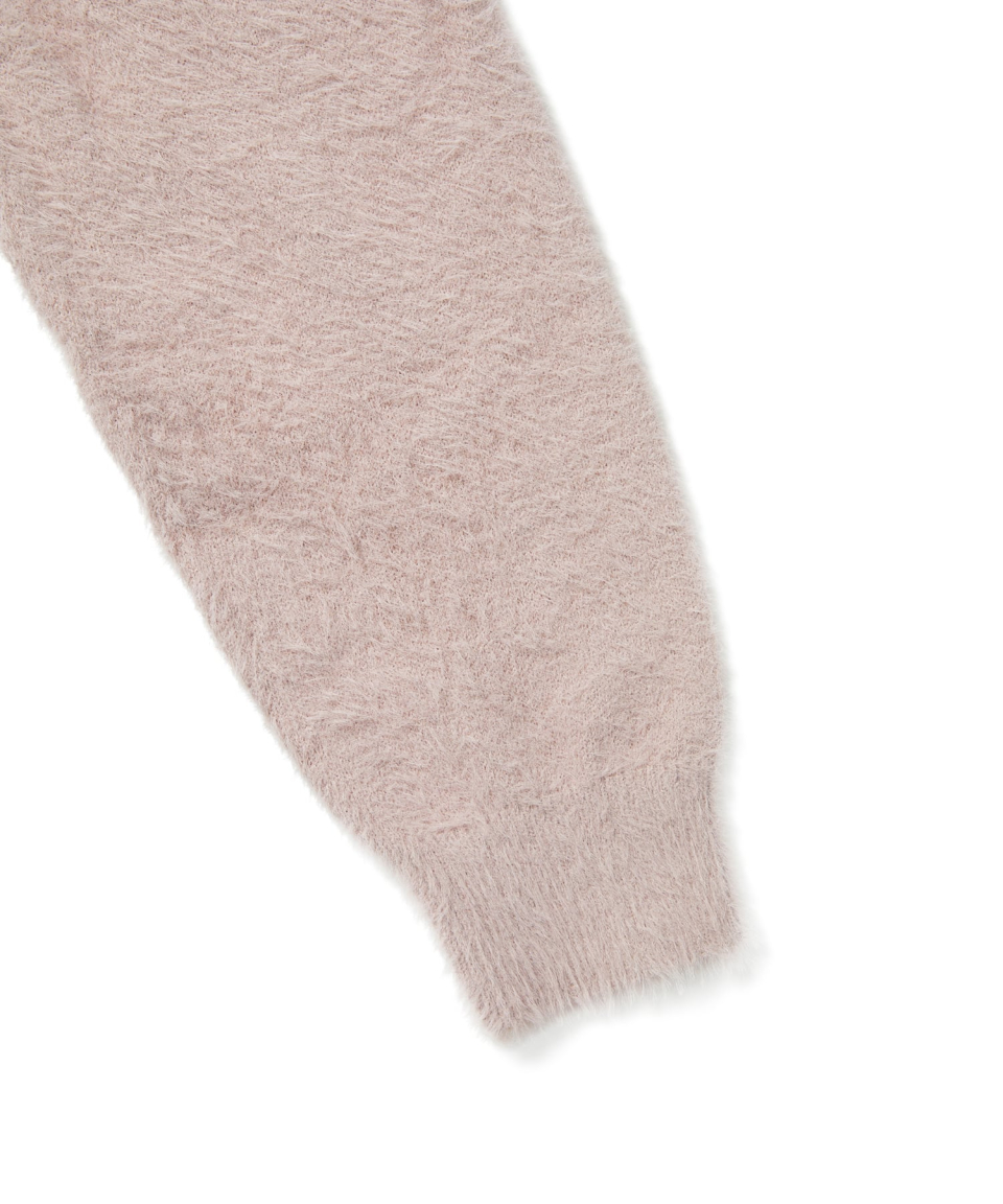 MUSINSA | thisisneverthat® SCT-Logo Shaggy Knit Polo Pink