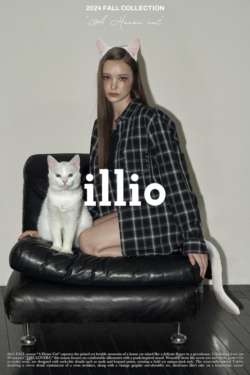 MUSINSA | ILLIO Black leopard cross necklace top