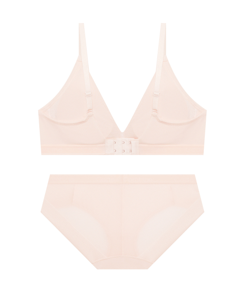 Modal Slim Outband Bralette Panty Set Misty Rose