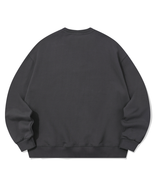 APPLIQUE EMBROIDERY LOGO SWEATSHIRT_CHARCOAL