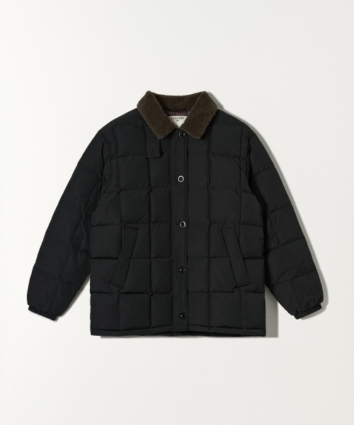 FUR COLLAR DOWN JUMPER BLACK