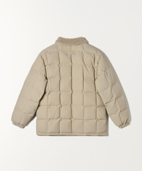 FUR COLLAR DOWN JUMPER BEIGE
