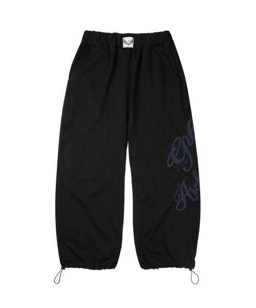 LETTERING LOGO SWEATPANTS_BK