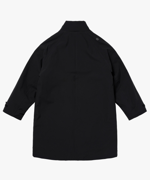 PADDED OVER FIT RAIN COAT-BLACK