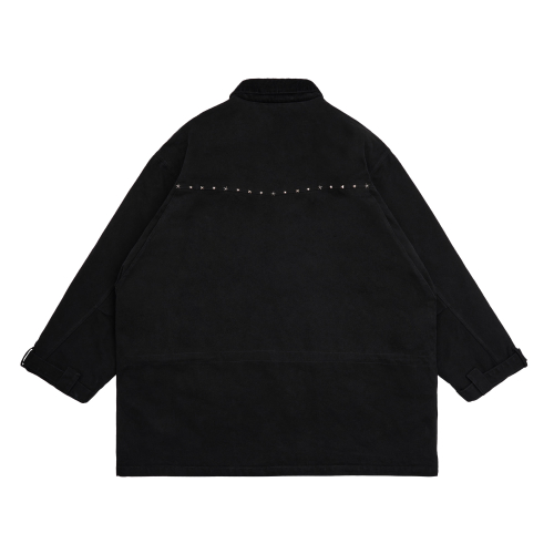 STUD WORK COAT BLACK