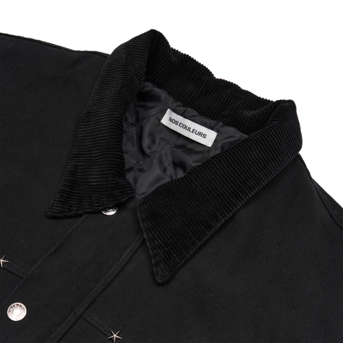 STUD WORK COAT BLACK