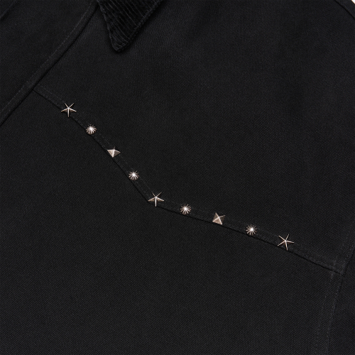 STUD WORK COAT BLACK