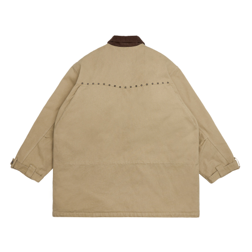STUD WORK COAT BROWN