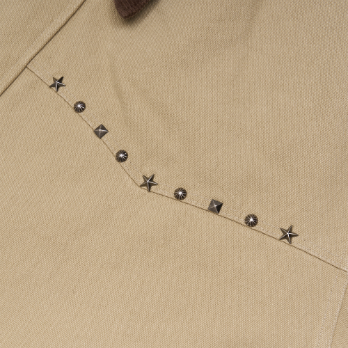 STUD WORK COAT BROWN