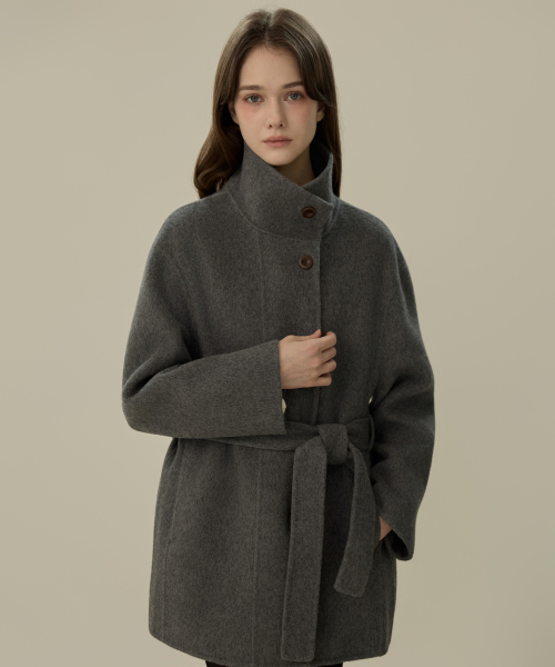 Handmade Wool Half Robe Coat_3Color