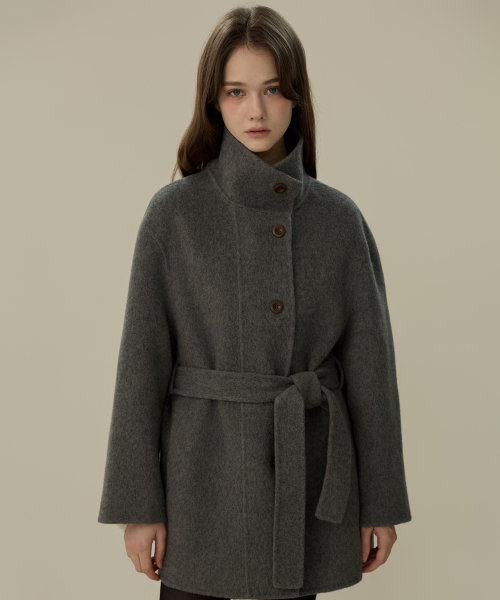 Handmade Wool Half Robe Coat_3Color