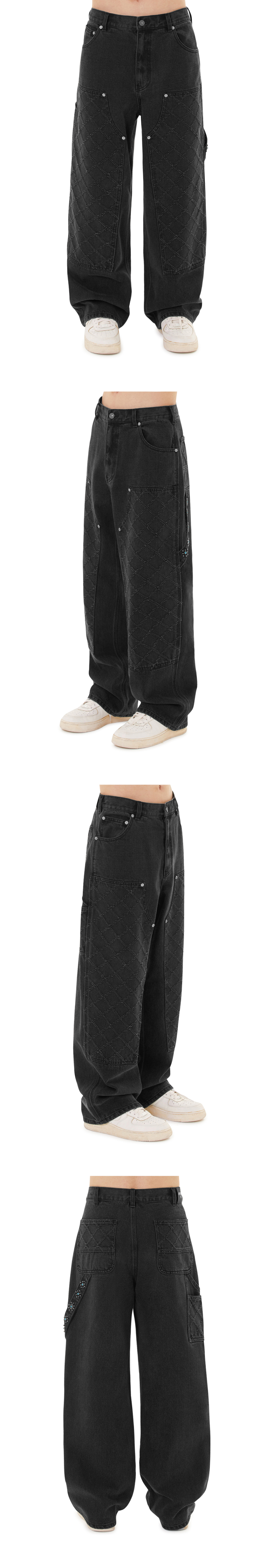 ★OY★TURQUOISE STUD CARPENTER PANTS - WASHED BLACK★正規品 MUSINSA | OY TURQUOISE STUD CARPENTER PANTS - WASHED BLACK