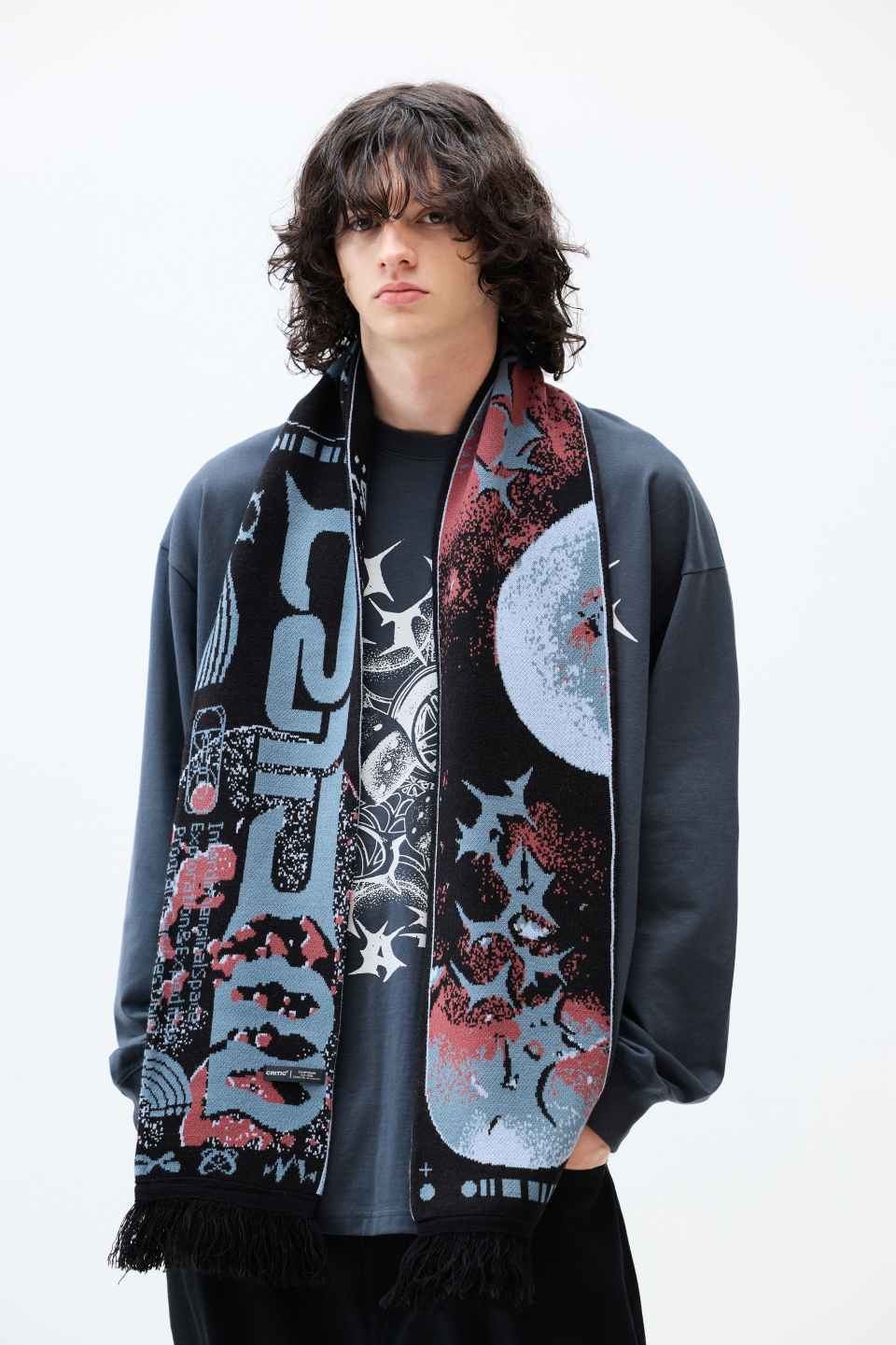 帽子・その他 CRITIC CRITIC INVASION JACQUARD MUFFLER BLACK CTACED001BK MUSINSA | CRITIC CRITIC INVASION JACQUARD MUFFLER BLACK