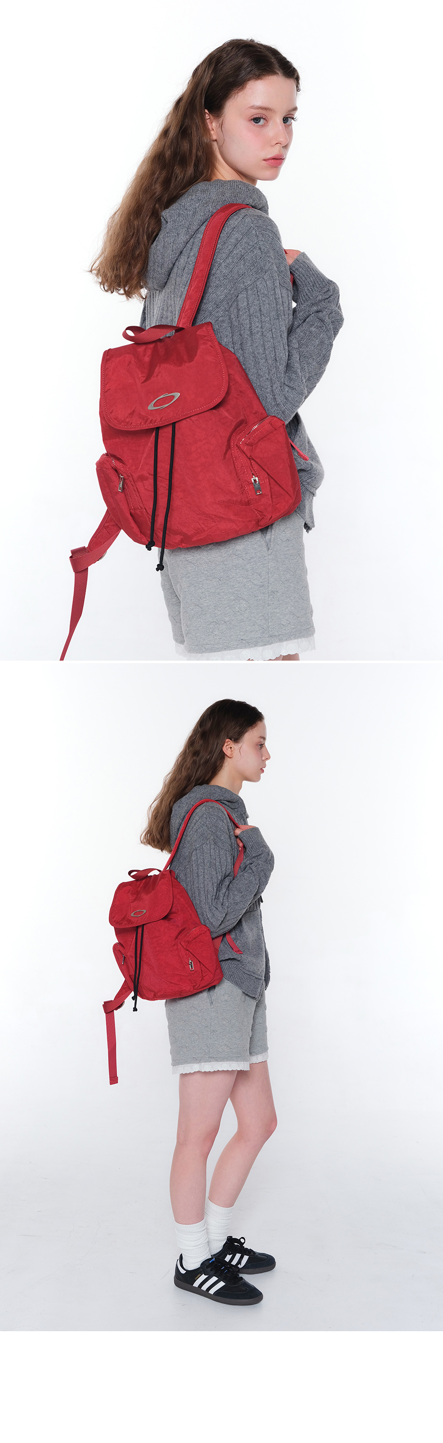 ★NOIAGO★ Symbol Logo Backpack Red NOI1430 NOI1430 symbol logo backpack (red) - 노이아고 (NOIAGO)