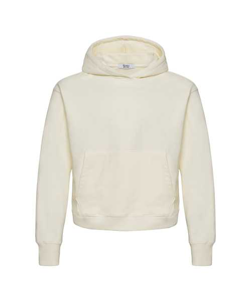 Crop Dyed Hood WHITE