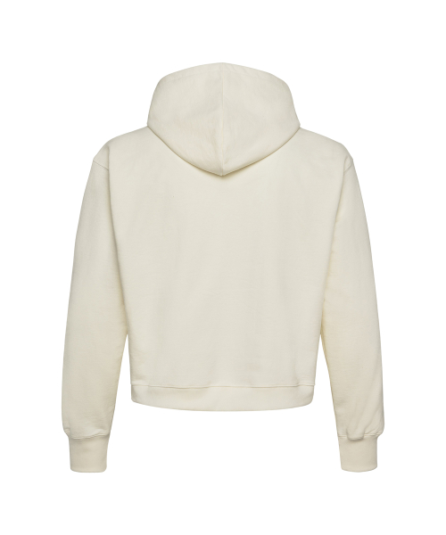 Crop Dyed Hood WHITE