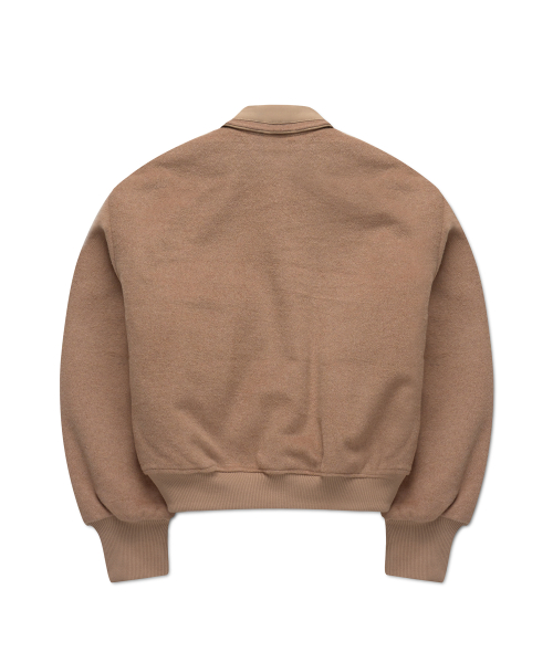 Wool Blend Bomber Jacket PINK BEIGE
