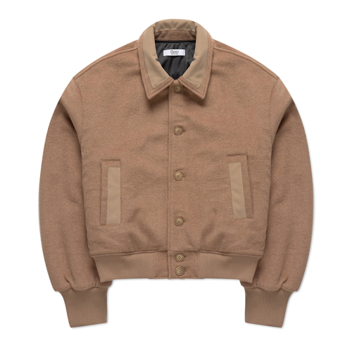 Wool Blend Bomber Jacket PINK BEIGE